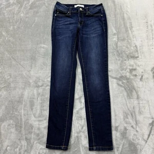 Jeans KanCan donna 3/25 blu skinny elasticizzato lavaggio scuro denim preppy casual logo - Foto 1 di 7