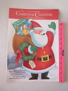 Vtg Hallmark Countdown to XMAS Advent Calendar STORY OF SANTA CLAUS w/envelope - Picture 1 of 4