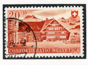 PHOTO CONTRACTUELLE HELVETIA SUISSE OBLITERE N° 430 CROIX ROUGE - Photo 1/1