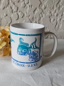 St Thomas St John St Croix US Virgin Islands Coffee Mug Cup 12oz Fish - Picture 1 of 6