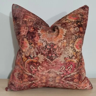Linwood  Omega Prints Genie Terracotta & Omega Velvet Cushion Cover 43x43 cm - Image 1 of 3