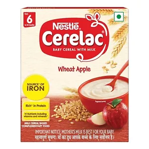Nestle Cerelac Baby Cereal with Milk , Wheat Apple ,Stage 1, From 6 to 24 Months - Picture 1 of 1