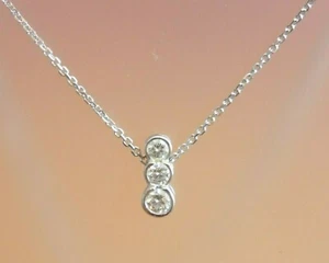 14k diamond pendant with 14k chain  .75ctw  Color G Clarity VS2 - Picture 1 of 8