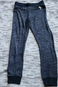 Abercrombie Kids A&F Navy Blue Gray Marbled Joggers Sweatpants Size 9-10 - Picture 1 of 5