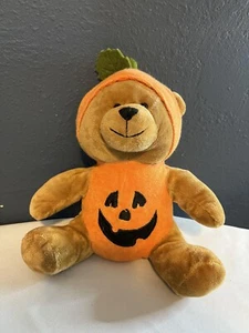 Hallmark 8" Teddy Bear Pumpkin Costume Jack O Lantern Plush Stuffed Halloween - Picture 1 of 4