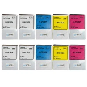 10 Toner Cartridges for HP Colour LaserJet Pro MFP M476dn, M476dw, M476nw - Picture 1 of 1