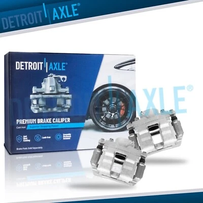 Pair Front Brake Calipers with Brackets for 2011 2012 2013 2014 Hyundai Sonata - Image 1 of 4