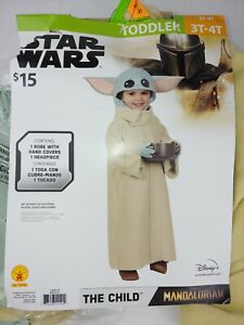 Disney STAR WARS Mandalorian 'The Child' Halloween Costume Toddler 3T-4T Yoda