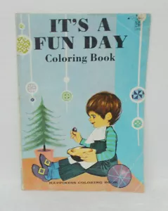 IT'S A FUN DAY Coloring Book - Unused - Vintage - Imagen 1 de 4