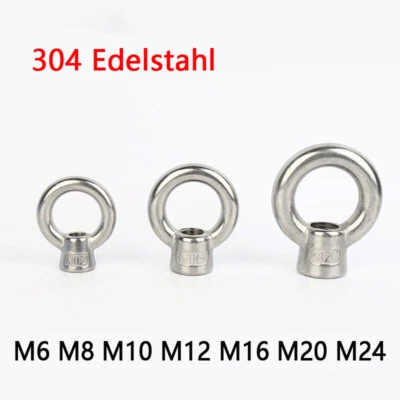 Ringmutter DIN 582 A2 Edelstahl V2A Ring Öse Mutter M6 M8 M10 M12 M16 M20 M24 - Bild 1 von 4