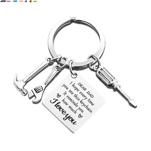Funny Bonus Dad Fathers Day Gifts,Personalized Dad Keychain for Men,Cool Dad Gif - Picture 1 of 5
