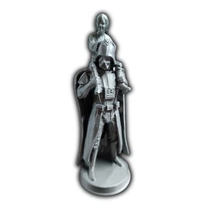 Darth Vader and Luke Family Star Wars 1:16 scale printed in silver color - Picture 1 of 7