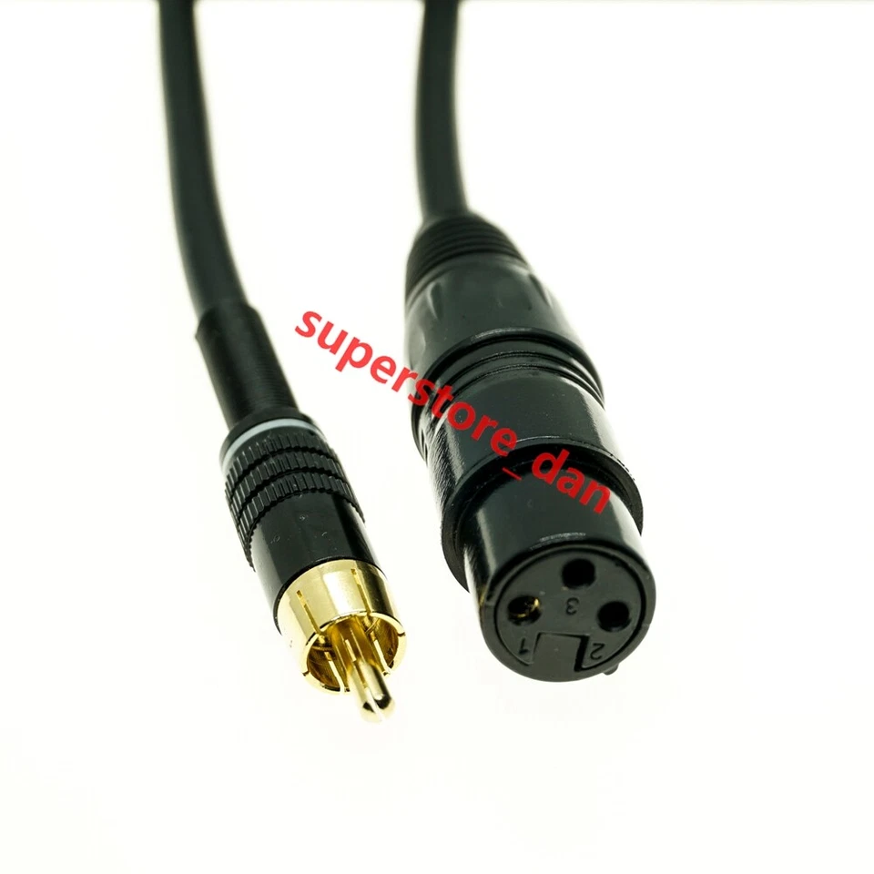 Monoprice XLR 3-Pin Female to RCA Male Audio Cable Golden - Image 1 of 1