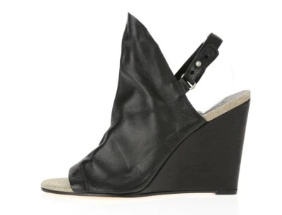 Mujer VINCE. Sandalias con cordones KOSTEL Wegde de cuero negro talla 9 M (40) Foto 1 de 4