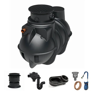 Florantia Erdtank Zisterne 2000 Liter Komfort II - Regenwassertank Set mit Pumpe - Bild 1 von 4