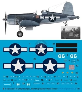 Peddinghaus 1/32 F4U-1A Corsair Markings Gregory Boyington Black Sheep Sq. 2332 - Picture 1 of 1