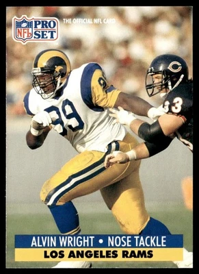 1991 Pro Set Alvin Wright Los Angeles Rams #206 - Image 1 of 2