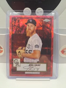 2021 Topps Chrome Red Atomic Platinum Anniversary /100 #363 Jon Gray (*1) - Picture 1 of 1