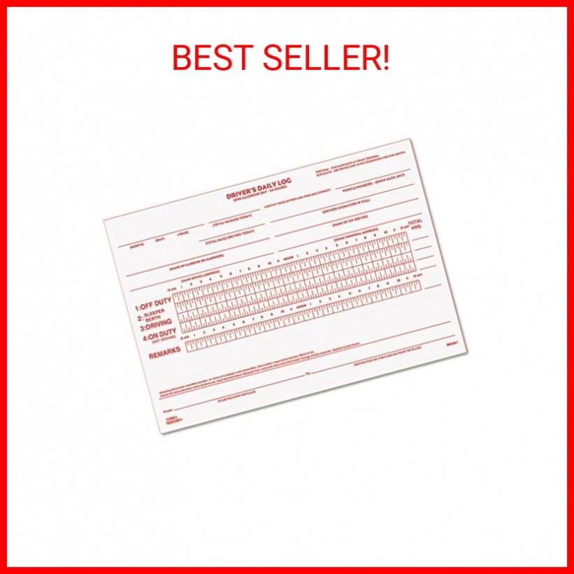 Rediform 6K681 Driver's Daily Log 5 1/2 x 7 7/8 Duplicate with Carbons 31 Sets/B - Image 1 of 1