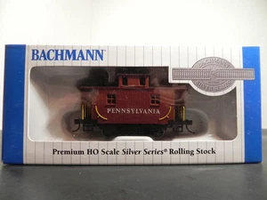 HO Bachmann Silver Series FREIGHT CAR CABOOSE BOBBER PENNSYLVANIA RAILROAD 18414 - Picture 1 of 2