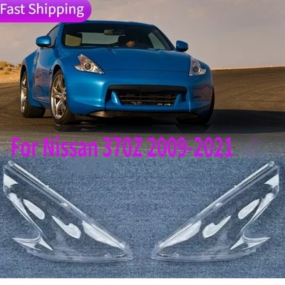 Juego de cubierta de lente de faros delanteros + pegamento para Nissan 370Z 2009-2021 reemplazar EE. UU. Foto 1 de 4