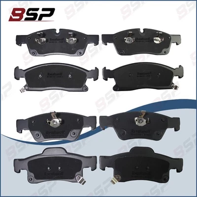 Front & Rear Ceramic Brake Pad for 2011-18 Dodge Durango Jeep Grand Cherokee Foto 1 de 4