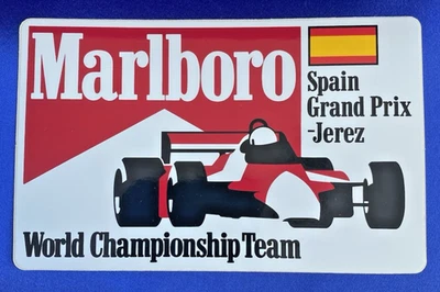 Rare Original Marlboro McLaren World Championship Team Spain Grand Prix Sticker - Image 1 of 2