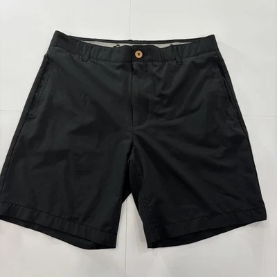 Caribbean Joe Shorts Mens 32 Black Flat Front Chino Casual Sand Golf Beach - Image 1 of 4