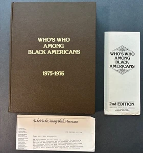 WHO’S WHO AMONG BLACK AMERICANS 1975-1976 FIRST EDITION w/Extras ~ Biographies - Picture 1 of 10