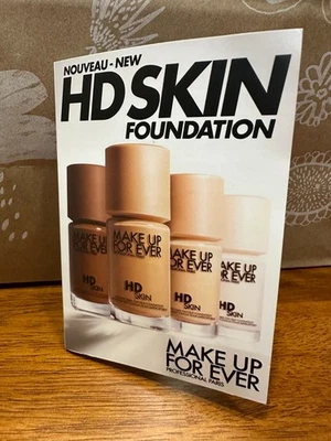 Make Up For Ever HD Skin Foundation 4 Shades 1 Sample Card - NEW - Image 1 of 3