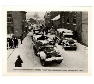 WW2 Photo Half Tracks Lierneux, Belgium Battle Of The Bulge WWII - Picture 1 of 1