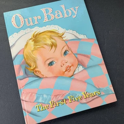 Nuevo recuerdo de bebé vintage de los primeros cinco años 1946 sin usar mediados de siglo Foto 1 de 4