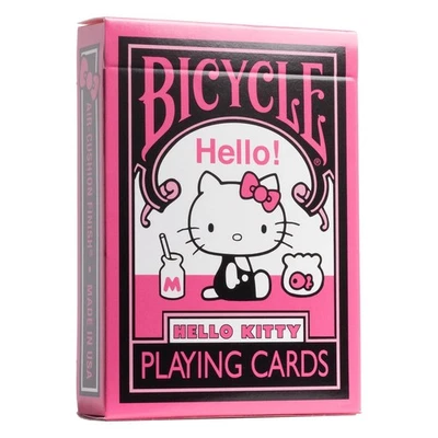 Bicycle Hello Kitty Playing Cards, Black & Pink, 1 Deck - Image 1 of 3