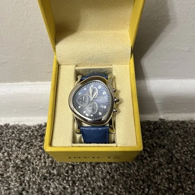 Invicta Lupah Triumph Chronograph Men's Blue Wristwatch Model 2755 w/ Box RARE - Image 1 of 4