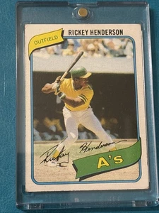 Rickey Henderson 1980 Topps Baseball #482 Rookie RC Athletics ICONIC HOF - Bild 1 von 2