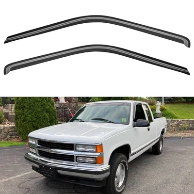 For 88-98 Chevy GMC C1500 K1500 95-99 Tahoe 92-99 Yukon Window Visors Rain Guard - Image 1 of 4