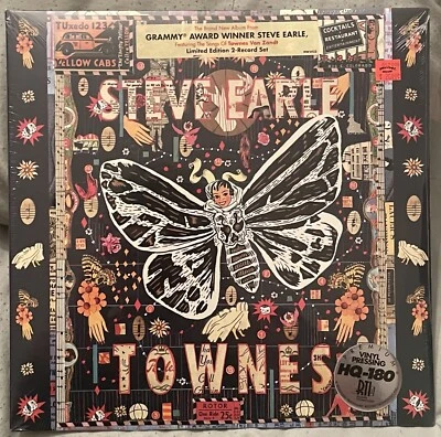 STEVE EARLE Townes 2x 12” Vinyl LP 180g New West NW-5022 2009 1st Press SEALED - Image 1 of 4