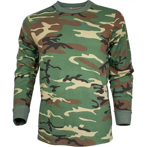 Camiseta de manga larga para hombre - Woodland Camo - Grande Foto 1 de 1