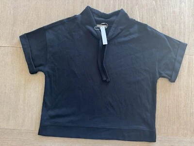 Lilla P Drawstring Neck Pullover Black Size XS BNWT - Image 1 of 4