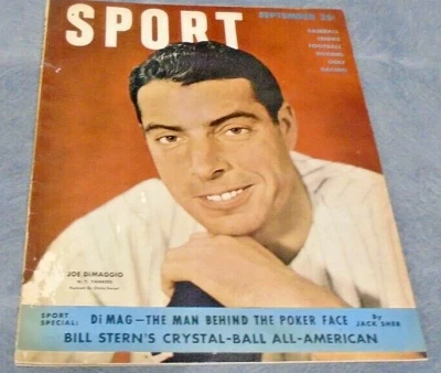 1949 SPORT MAGAZINE JOE DIMAGGIO COVER DECENT CONDITION VERY RARE AND HISTORIC! - Image 1 of 4