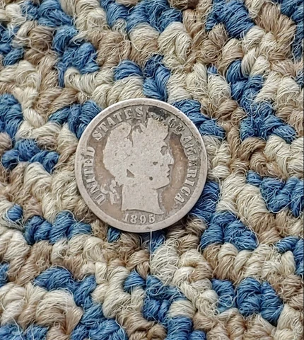 1895 P  Barber Dime -  great date - free ship Cover