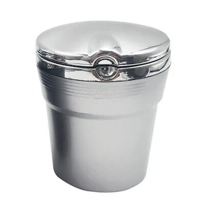 Car Ashtray with Lid & LED Light Smell Proof Portable Ashtray Mini Trash Can - Picture 1 of 12