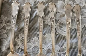 1847 Rogers Bros Monogram "A" 11 pc Forks And Knives - Picture 1 of 8
