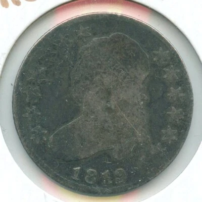 Busto de plata 1819-P cuarto 25C Philadelphia Mint - SR507 Foto 1 de 2