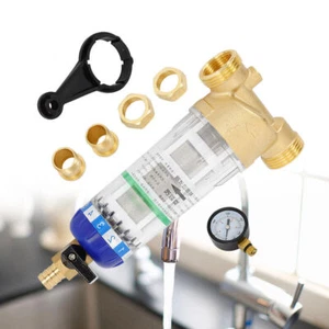 Filtro de agua de sedimentos reutilizable para el hogar de 3/4" sistema de malla giratoria filtro de agua caliente - Imagen 1 de 12