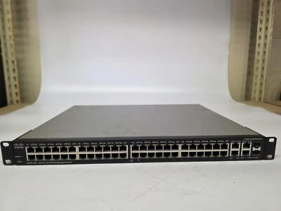 Cisco SF300-48P 48 Port Ethernet Switch, With Ears, No Cables Included - Image 1 of 3