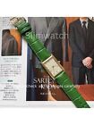 Montre-bracelet pour homme japonaise Tank Slim quartz neuve batterie dorée figurine A75