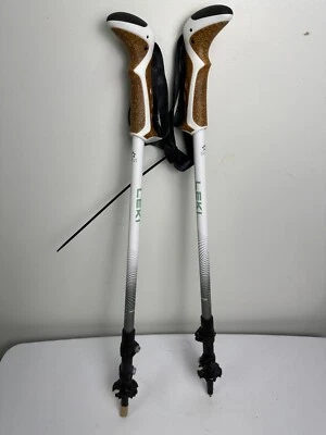 NEW Pair Leki Jannu Womens USA Trekking Poles 90 - 125 CM Hiking Set Lady - Image 1 of 4