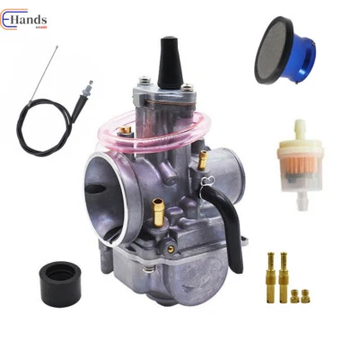 Carburador con filtro de aire para Kawasaki KX80 KX100 KX125 PWK28 y cable de acelerador EE. UU. Foto 1 de 4