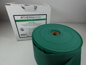 Theraband Widerstandsbänder Gym Physio grün STARKER WIDERSTAND 45,7mt latexfrei - Bild 1 von 2